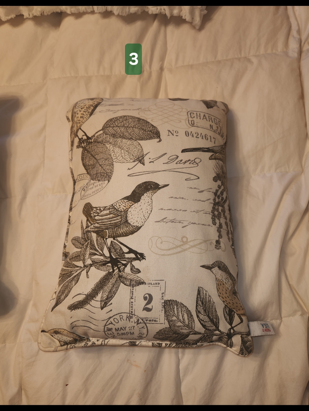 Newport Vintage Bird Throw Pillow 3 of 3